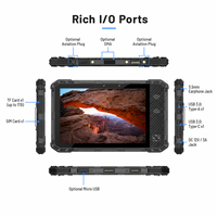 Tablette industrielle robuste durable 10 pouces Intel I7 8+128 Go IP68 Windows 11 Pro 10 cœurs 4,7 GHz Tablette étanche IP68 pour le travail sur le terrain