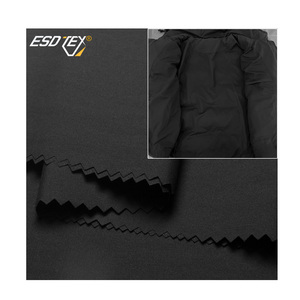Vải tafta mềm nhẹ dệt trơn, sợi đen ẩn bằng graphene polyester <span class=keywords><strong>20D</strong></span>, chống tĩnh điện, dùng làm lớp lót cho quần áo nữ - Product Image 6