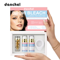 Kit de Blanchiment des Sourcils Végétalien Doux à l'Aloès Marque Blanche, Vente en Gros, DIY à Domicile, Démaquillant pour Blanchiment des Sourcils avec Outils Complets