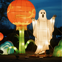 Lanterne fantôme LED étanche pour Halloween, Pâques, Noël, les jardins et les fêtes d'intérieur dans les maisons hantées