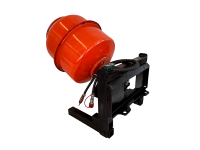 Mini chargeuse sur chenilles basculante autochargeante pour usage agricole, avec malaxeur à béton, capacité de 4 pieds cubes, moteur de pompe, garantie 1 an