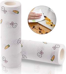 आलसी चीर सूखे और गीले घरेलू सफाई रसोई घर की आपूर्ति डिस्पोजेबल पकवान कपड़ा 30% पीपी + 70% लुगदी सामग्री - Product Image 1