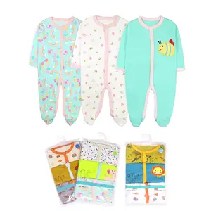 Online Babykleding Winkelen Baby Pasgeboren Kleding Schattige Pyjama Cartoon Patroon Herfst Pasgeboren Babyproducten