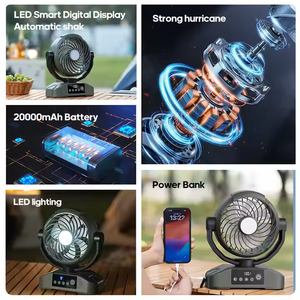 Công Suất Lớn Ngoài Trời Cắm Trại Không Khí Quạt Làm Mát Với Điều Khiển Từ Xa Thiết Kế Kỹ Thuật Số 2000MAh Pin Cross-Biên Giới Thiết Kế Mới Ánh Sáng - Product Image 3