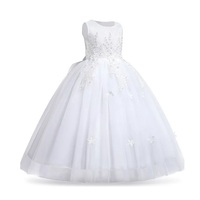 Robes de demoiselle d'honneur de haute qualité pour petites princesses, robes de mariage et d'anniversaire pour enfants, longueur mini, volants, taffetas, mélange de coton