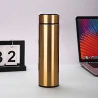 Bouteille d'eau isotherme intelligente en acier inoxydable avec affichage LED, couvercle, tasse de sport en métal, mug à double paroi sous vide, sans BPA