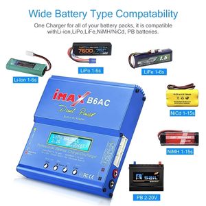 Pengisi Daya RC IMAX B6AC 80W 6A 2-6S Balance Digital LCD Screen Li-ion LiFe Nimh Nicd Discharger Baterai Lipo - Product Image 2