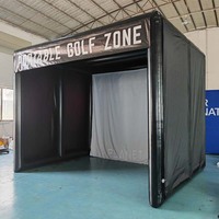 Prix d'usine Cage d'entraînement au golf portable simulateur de golf gonflable tente de tir avec projecteur et écran