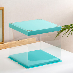 Transparente Langlebige Geburtstagstortenbox 6/<span class=keywords><strong>8</strong></span>/10/12 Zoll Extra-Hohes Quadratisches Design Lebensmittelsichere Backverpackung Perfekte <span class=keywords><strong>Box</strong></span> - Product Image 5