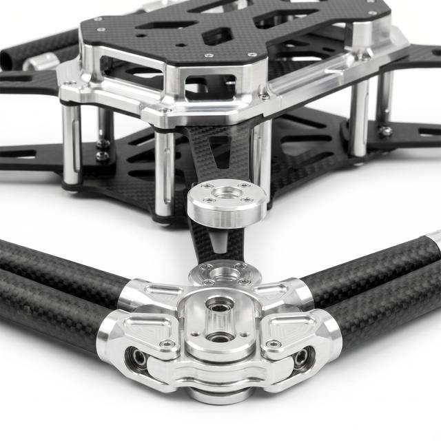Custom Carbon Fiber CNC Cutting Drone Frame Aluminum Foldable Arm Motor Mount FPV Quadcopter UAV Racing Drone Component Service