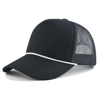 Casquette de sport 5 panneaux personnalisée imprimée, casquette trucker premium en mousse avec logo brodé, style hip-hop tendance, maille unie