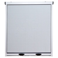 Fenêtre moustiquaire personnalisée Fenêtre moustiquaire rétractable en fibre de verre Fenêtre moustiquaire coulissante haut vers le bas avec cadre en aluminium