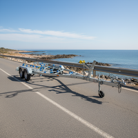 Remorque pour bateau Hyroad de qualité supérieure, galvanisée à chaud anti-corrosion, double essieu, remorque utilitaire