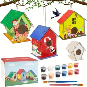 Xây dựng và sơn birdhouse chế biến gỗ Kit - DIY bức tranh và lắp ráp thiết lập - Product Image 6