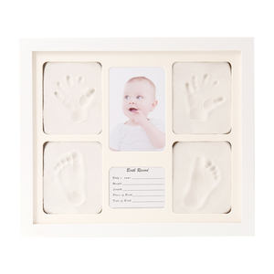 Cadre de miroir en bois massif à faire soi-même pour empreintes de mains et de pieds de bébé, souvenir de <span class=keywords><strong>naissance</strong></span>, <span class=keywords><strong>empreinte</strong></span> de paume, <span class=keywords><strong>empreinte</strong></span> de pied, design moderne imperméable - Product Image 6