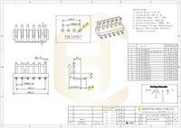 Connecteurs à sertir pour carte PCB, bornes et accessoires en laiton HC-VH-4A4W, pas de 3,96 mm, à broches courbées, IP20, 30 V CC