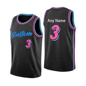 Kaus basket pria kustom kaus gambar polos Jersey reversibel tim basket Logo sublimasi - Product Image 1