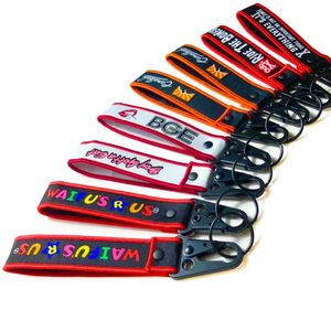 Nouveau produit : porte-clés brodé en tissu, accessoires de voiture, étiquettes de clés personnalisées, personnalisation sur mesure - Product Image 1
