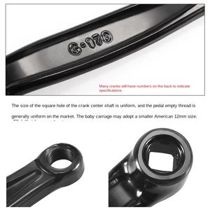 Manivelle de pédale de vélo en fer gauche 165/170 mm, vélo de montagne, vélo de route, bielle de connexion, manivelle de pédale rotative universelle - Product Image 4