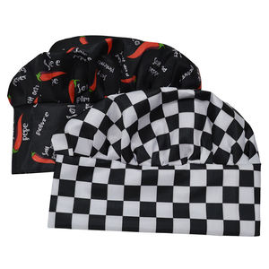 Juego de 2 Gorros de Chef para Adultos, Ajustables, Elásticos, para Cocina, con Rayas, Transpirables, de Poliéster/Algodón, Blancos, para Invierno - Product Image 3