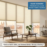 Tissu pour stores alvéolaires non tissé Spunlace semi-occultant beige imperméable de 20 mm sur mesure