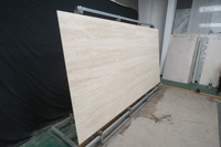 Pierres artificielles aspect travertin beige KLA111, pierres frittées durables à faible entretien pour les projets de décoration intérieure et extérieure