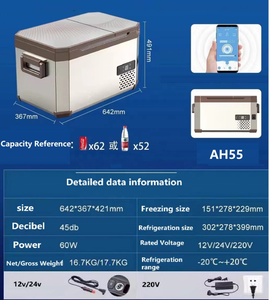 2024 nouveau boîtier en aluminium <span class=keywords><strong>brossé</strong></span> voiture maison 12V-24V 220V réfrigérateur - Product Image 4