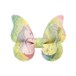 Accessori per capelli forcine per bambini Multi-colori Shinning farfalla Bowknot BB Hairclips per ragazze - Product Image 4