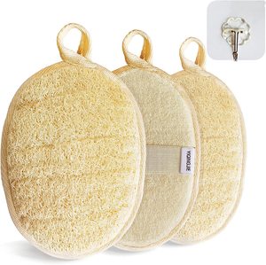 Éponges en <span class=keywords><strong>luffa</strong></span> naturelles, exfoliantes pour le corps, gants de bain doux avec tissu éponge pour la douche et le spa - Product Image 4
