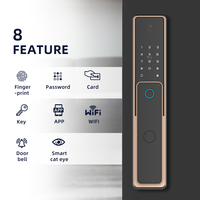Cerradura Inteligente UIELOCK QA20 Tuya con Reconocimiento Facial 3D, Cámara, WiFi, Aplicación, Huella Dactilar y Desbloqueo Digital para Puertas de Aluminio/Acero
