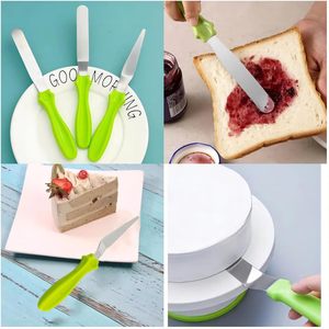 Juego de 3 Espátulas para Repostería de Acero Inoxidable, Ecológicas, Aptas para Horno, para Decoración de Pasteles con Plato Giratorio - Product Image 3