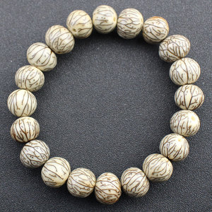 Bodhi Seed <b>Bracelet</b> 13mm Round Plant Pattern Antiques Religious Jewelry for Men Women Collectible Beads Hangzhou Origin YXPT01 - Product Image 1