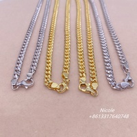 Nouveautés 2022 Vente en gros Collier chaîne cubaine en argent sterling 925 pur 20" 24" Chaîne à maillons cubains