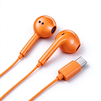 Écouteurs intra-auriculaires filaires Type-C, basses stéréo puissantes, utilisation facile, compatibles avec les smartphones Type-C
