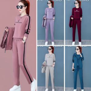 Conjunto de Chaleco para Dama Otoño Invierno 2025 Camisa de Manga Larga + Chaleco con Capucha Tallas Grandes Traje Deportivo Casual para Mujer - Product Image 2