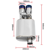Aspirateur de silencieux universel 2.5/3 pouces 63/76mm avec embout d'échappement Télécommande REMUS Tuyau d'échappement Valvetronic