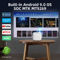 Mini Proyector LED Recargable Portátil Q7S con Android TV, Compatible con Resolución 4K para Cine en Casa y Uso en Exteriores