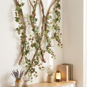 Artificial Grape <b>Leaf</b> Vines 100cm-200cm Silk Flower <b>Wall</b> Hanging Indoor Greenery <b>Decorative</b> Plant <b>Wall</b> Wedding Home <b>Decoration</b> - Product Image 2
