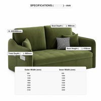 Meubles sur mesure, usine de Foshan, directement de l'usine, personnalisables, modernes, deux places, structure métallique, tissu, inclinables, extensibles, pliables, convertibles, avec rangement, pour appartement