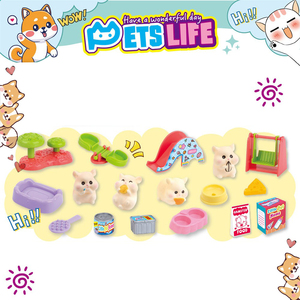 Ensemble de jeu en plastique pour hamster, jouet réaliste, adorable figurine de hamster, jeu de rôle, jouet éducatif pour enfants, cadeau - Product Image 4