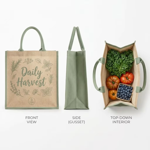 Sac fourre-tout en <span class=keywords><strong>toile</strong></span> <span class=keywords><strong>de</strong></span> <span class=keywords><strong>jute</strong></span> biodégradable et durable, imprimé sur mesure, en <span class=keywords><strong>toile</strong></span> <span class=keywords><strong>de</strong></span> <span class=keywords><strong>jute</strong></span> naturelle rigide, emballage cadeau haut <span class=keywords><strong>de</strong></span> gamme pour souvenir <span class=keywords><strong>de</strong></span> vacances - Product Image 4