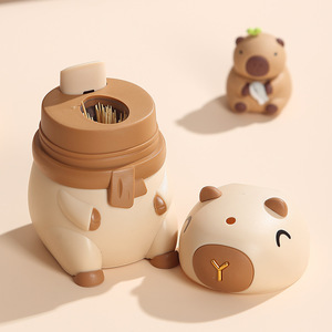 Kapibala <b>Toothpick</b> Holder Push To Pop Plastic Creative Home Use - Product Image 3