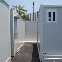 Logement pour travailleurs, cabine modulaire portable 1 chambre, maison préfabriquée en conteneur, module plat