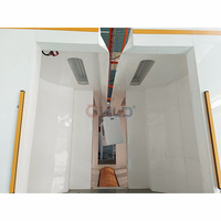Lini Pelapisan Bubuk Elektrostatik, Booth Semprot Konveyor, Oven Pengering, Kontrol PLC untuk Baja, Besi, Aluminium, Tembaga, Kayu