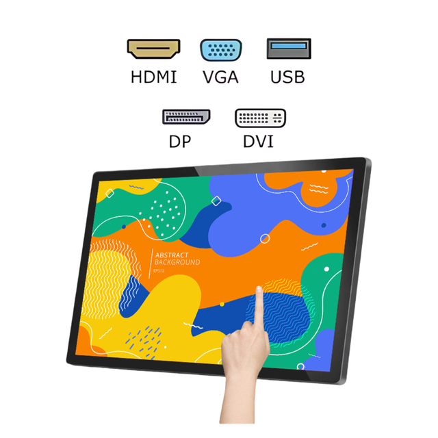 2025 Hot Sale 18.5 Inch LCD Touch Monitor Capacitive Touch Screen LED Backlight 2K HD TFT Display DVI Serial for Business Use