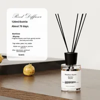 Diffuseur d'arômes sans flamme pour chambre à coucher, 120 ml, flacon en verre haut de gamme, parfum artisanal durable, huile essentielle longue durée