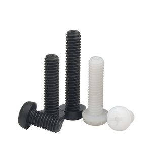 Vis à tête cylindrique Phillips en nylon en <span class=keywords><strong>plastique</strong></span> blanc noir métrique M2 M2.5 M3 X 4mm 5mm 6mm 8mm 10mm M4 M5 M6 M8 boulons à tête ronde croisés - Product Image 1