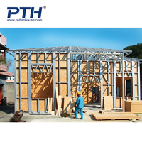 PTH Vente en gros Villa préfabriquée en acier léger Structure en acier laminée à chaud de haute qualité pour la vie