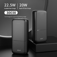 Vente en gros 30000mAh Portable haute capacité au lithium Mobile batterie externe double USB charge rapide 20W banque de sortie fournisseur
