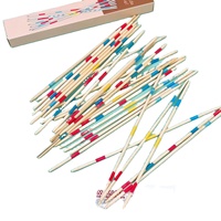 Juego de palos de recogida de Mikado de madera tradicional educativo Montessori